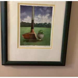 Will Bullas 1997 Limited Edition Golf and Frog Print “Out if the Woods” Signed